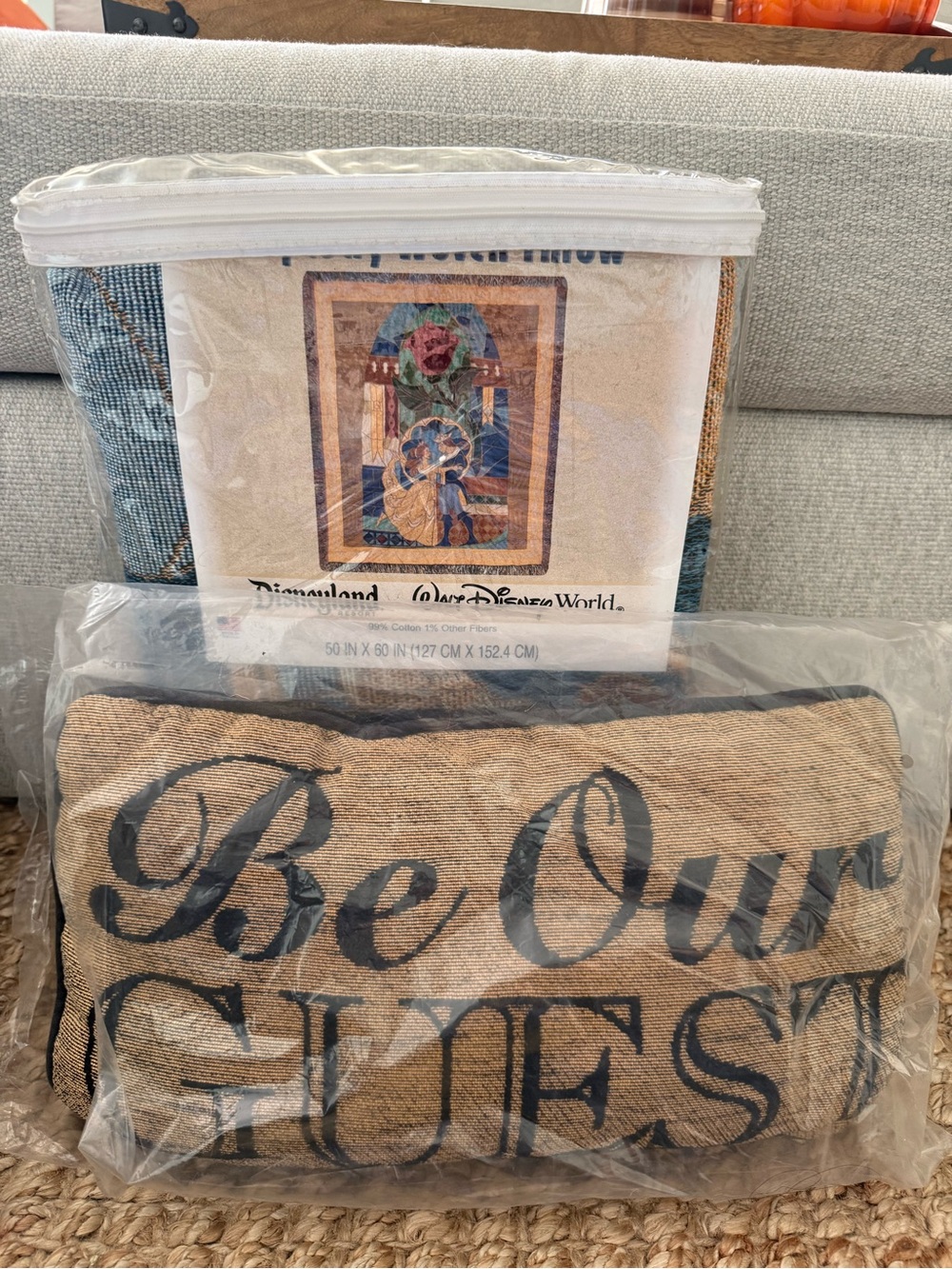 Disney Be Our Guest Decorative Pillow & Disney 'Beauty and the Beast' Throw Set